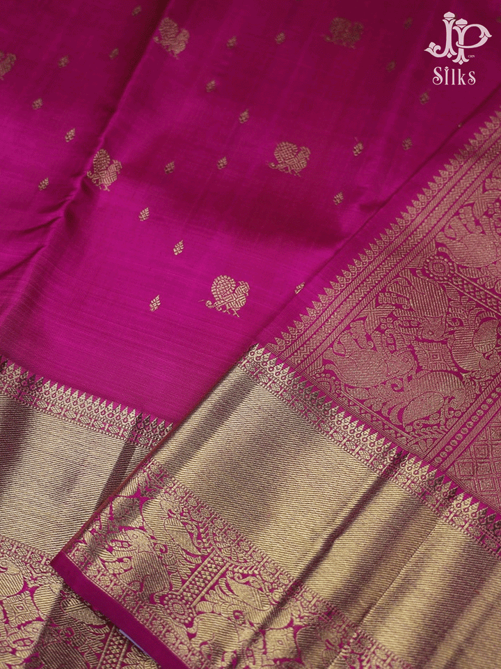 Rani Pink Small Annam Kanchipuram Silk Saree - E6230 - View 5