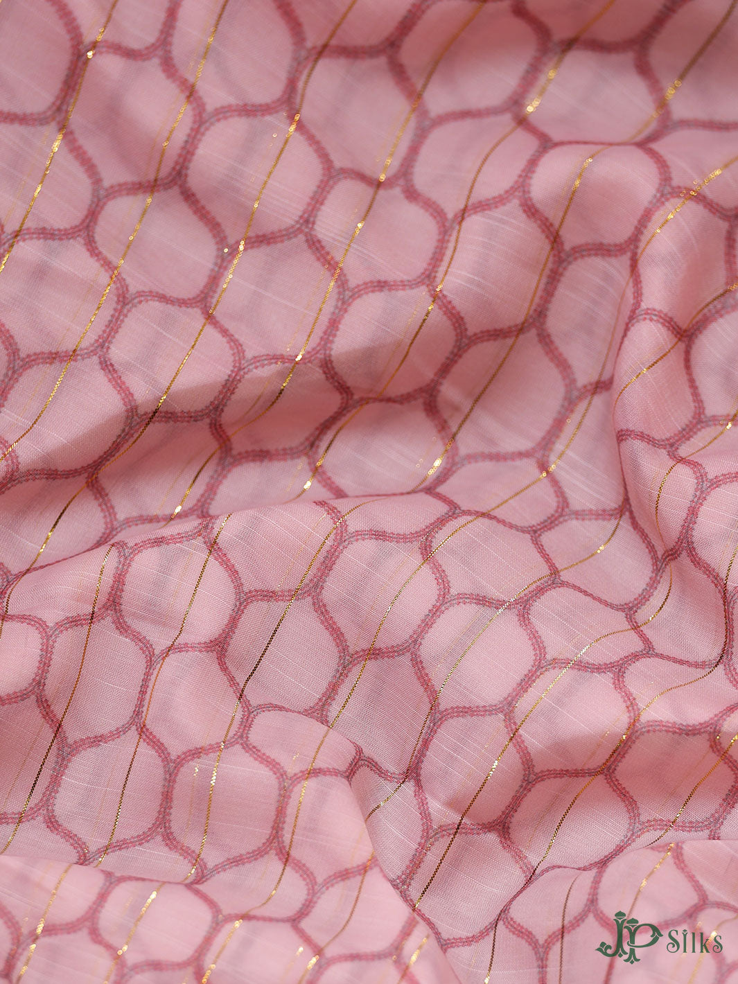 Onion Pink Digital Printed Munga Cotton Fabric - E3323