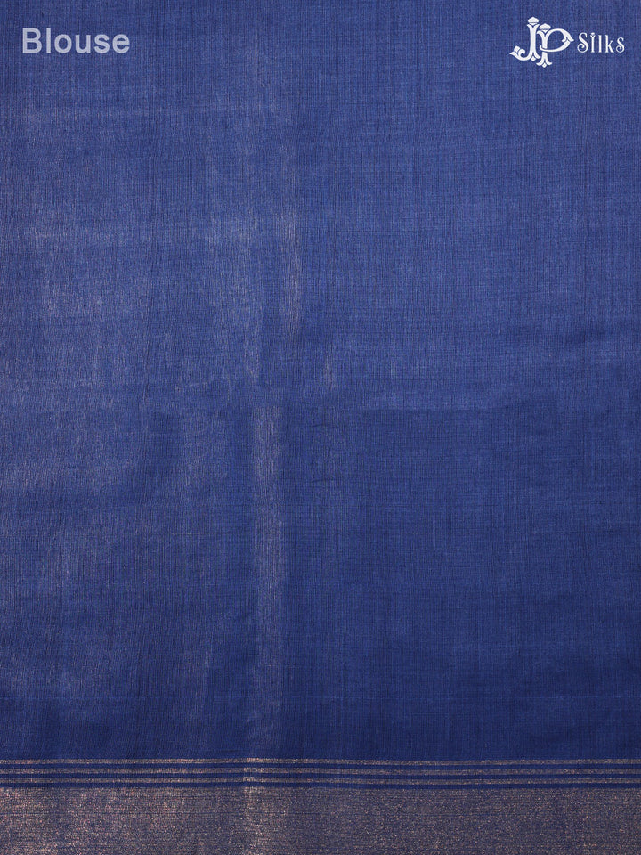 Ink Blue Tussar Silk Saree - E26 - View 2