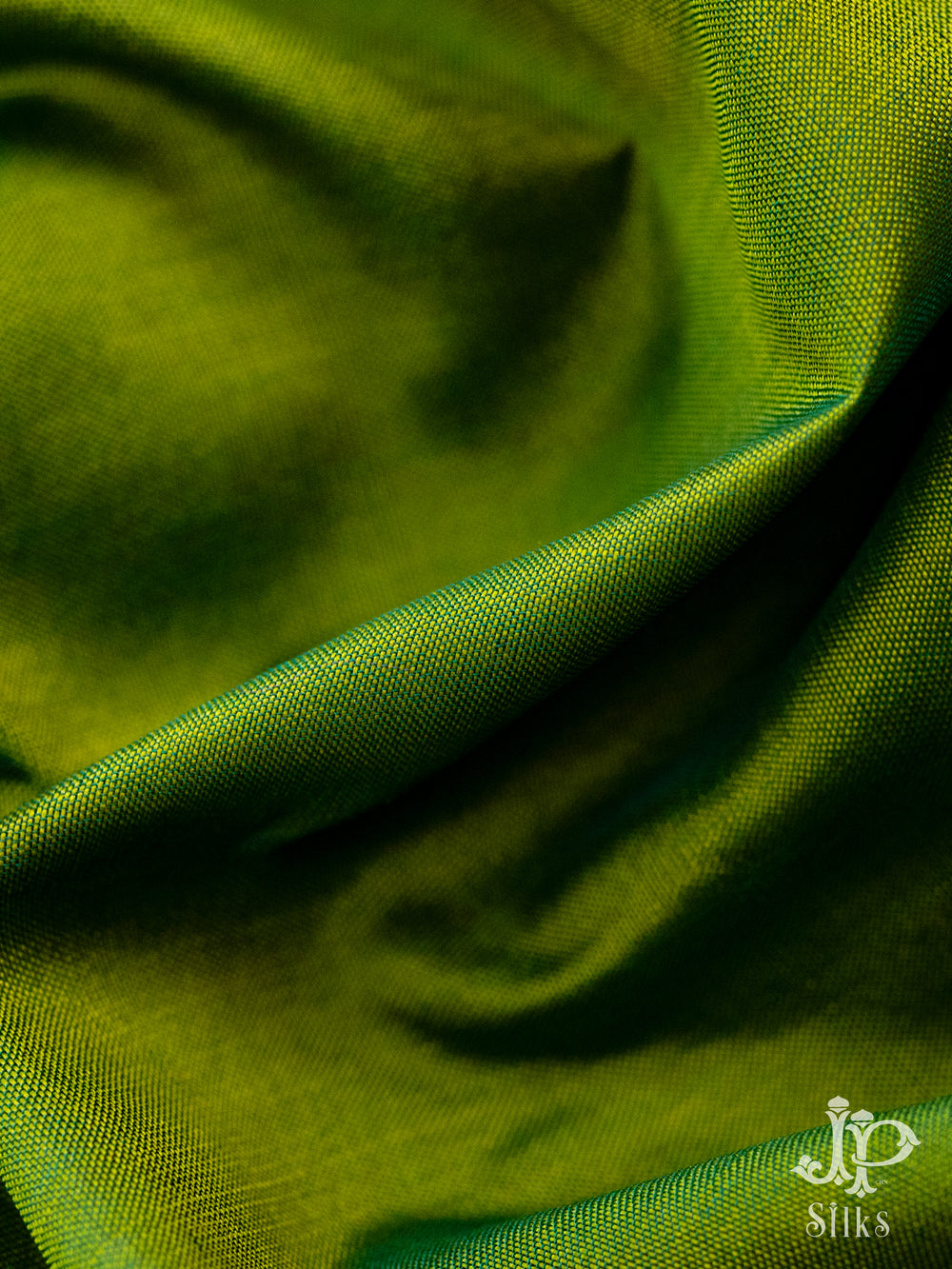 Parrot Green, Pink and Mustard Poly Cotton Saree - D8277 -View 1