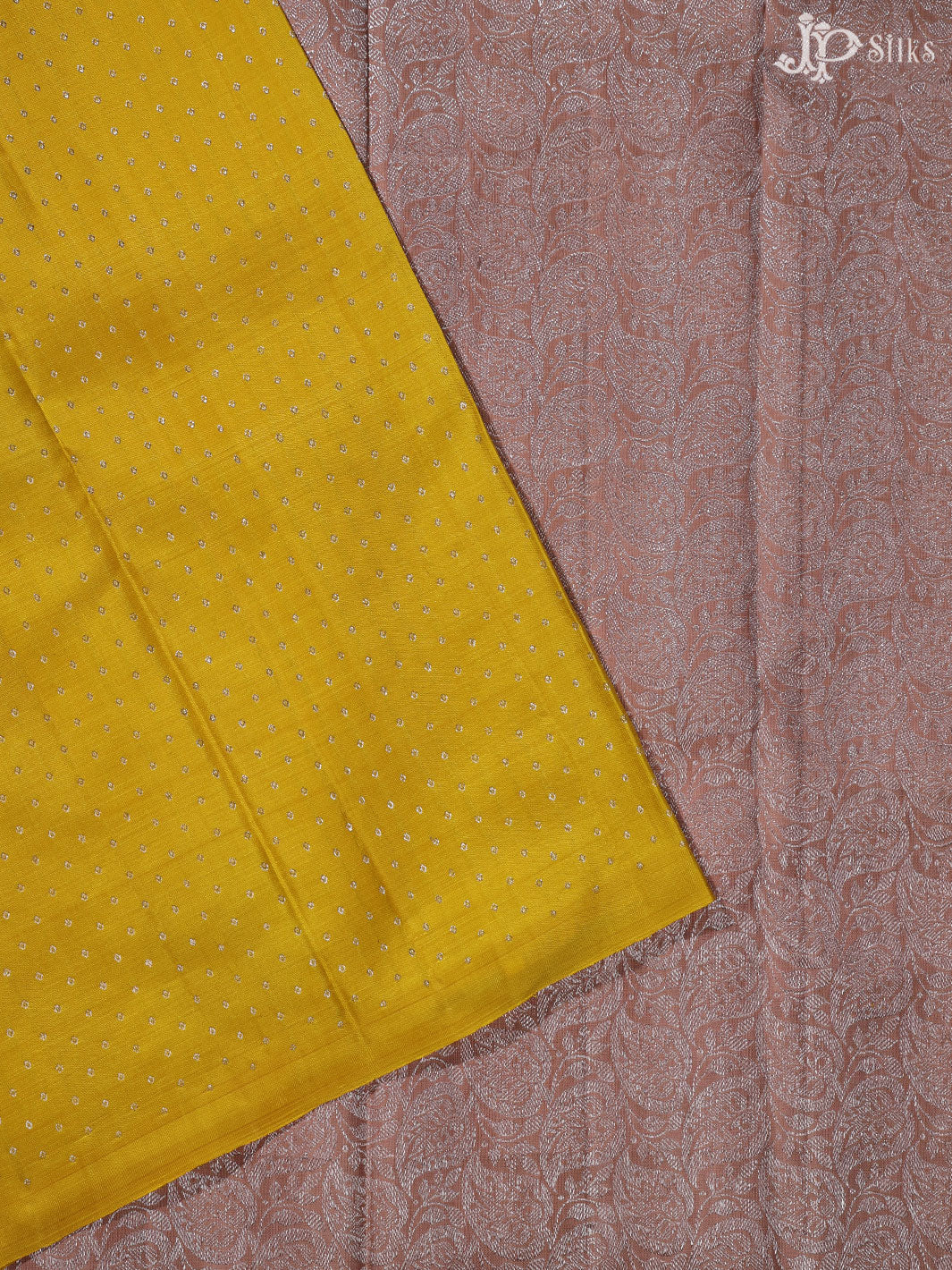 Lemon Yellow and Mauve Kanchipuram silk Saree - A1480 - View 3