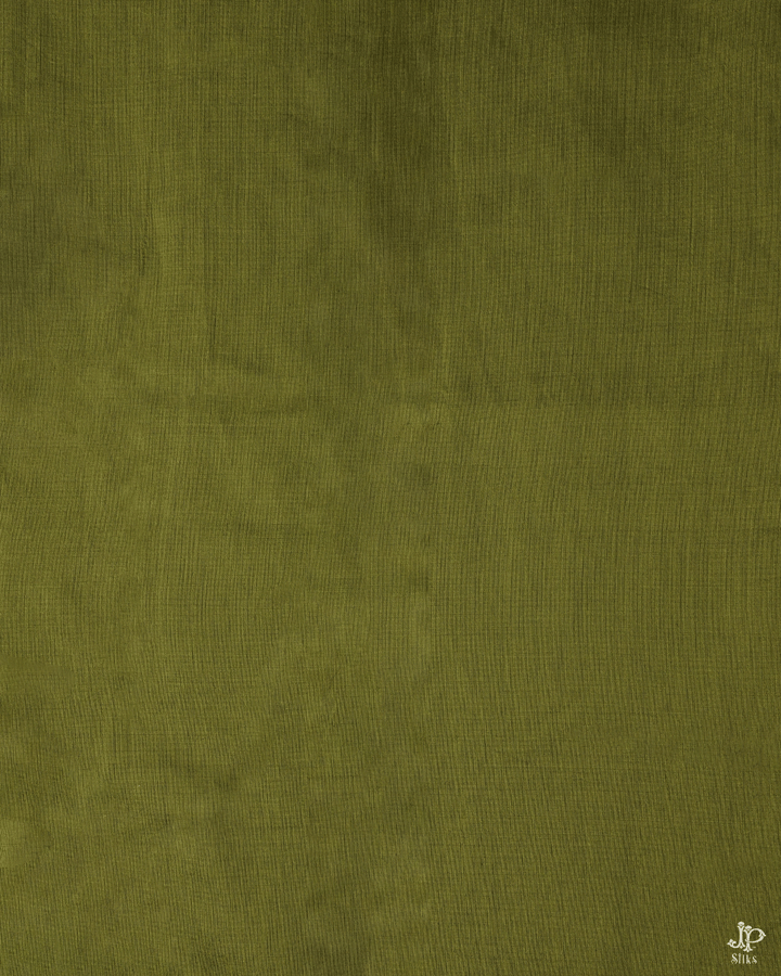 Olive Green Unstitched Chudidhar Material - D5189 - View 5