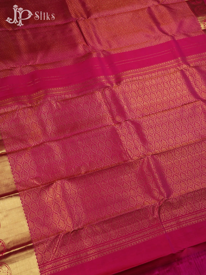 Rani Pink Kanchipuram Silk Saree - A424 - View 3