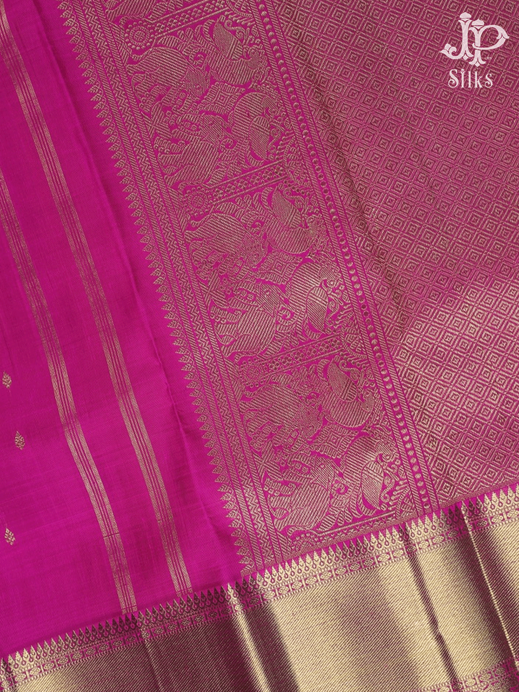 Rani Pink Small Annam Kanchipuram Silk Saree - E6230 - View 6