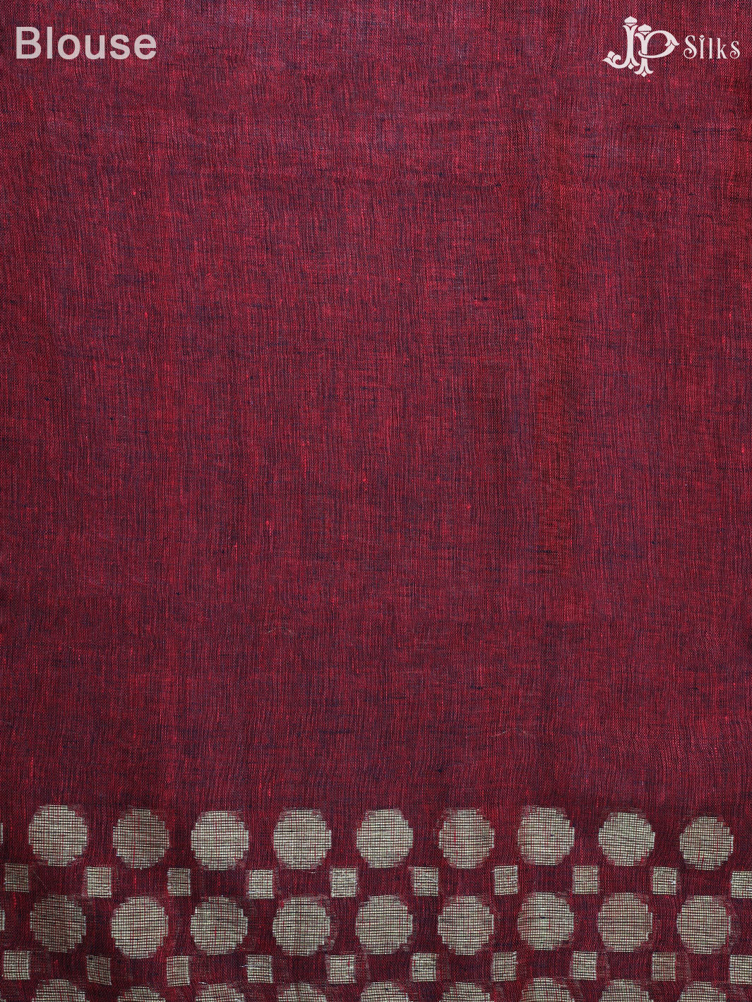 Maroon and Gold Linen Fancy Saree - D8330 - View 2