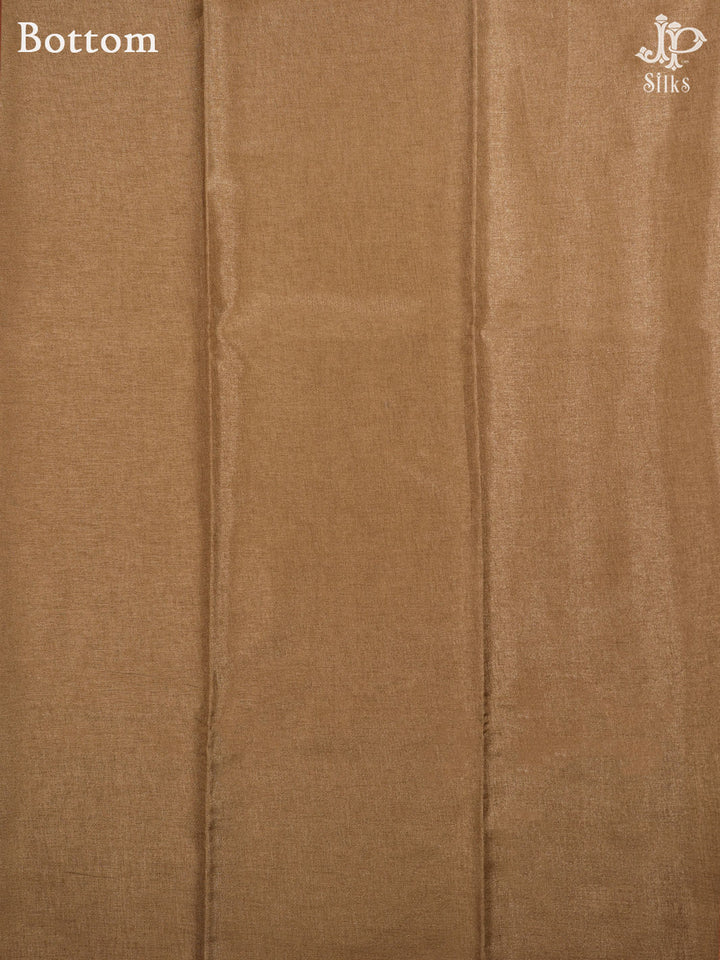 Brown and Beige Tussar Silk Chudidhar Material - E1003 - View 2