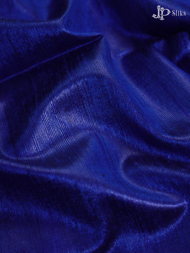 Ink Blue Tussar Silk Saree - E33 - View 5