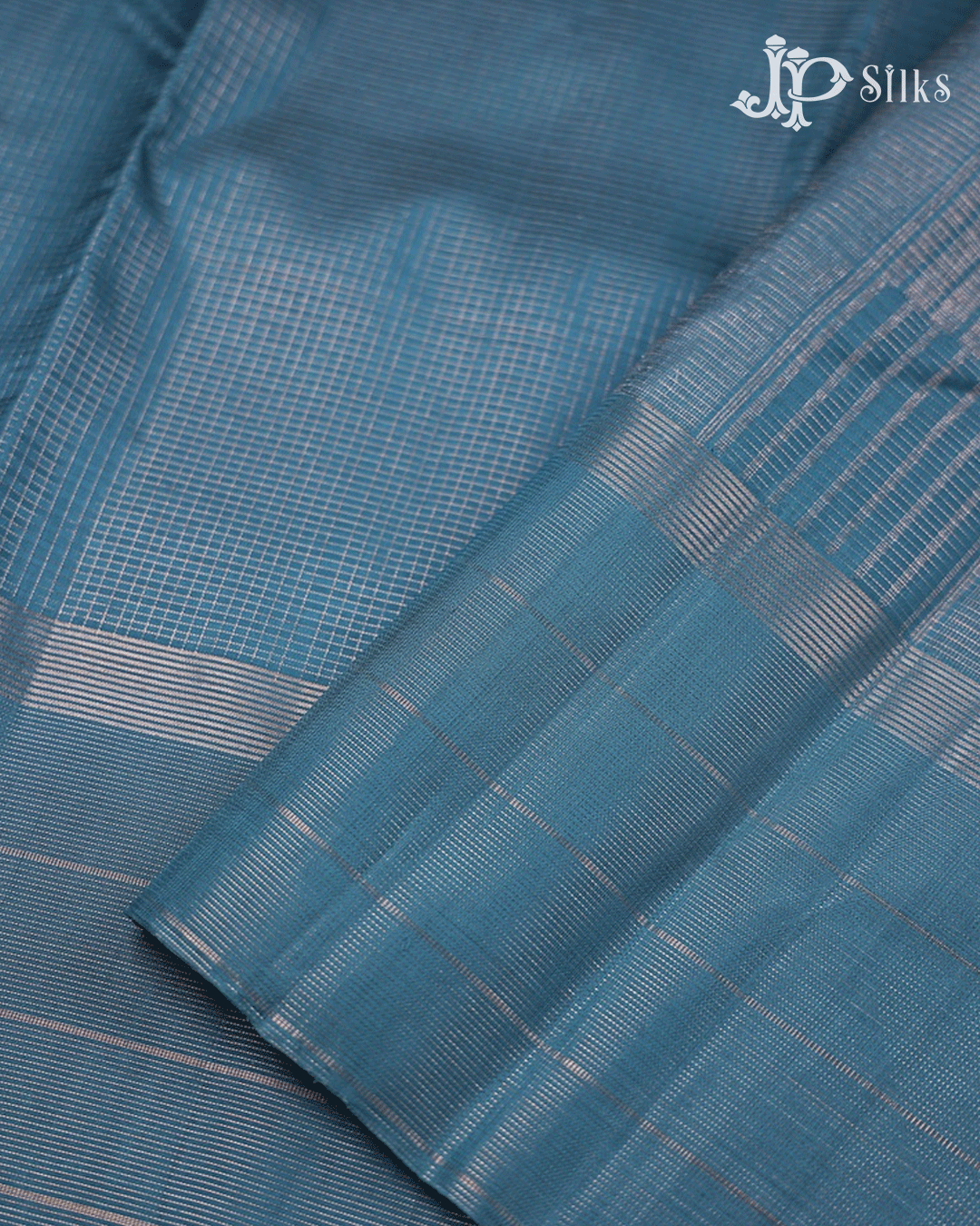 Sea Blue Kanchipuram Silk Saree - E5203 - View 4