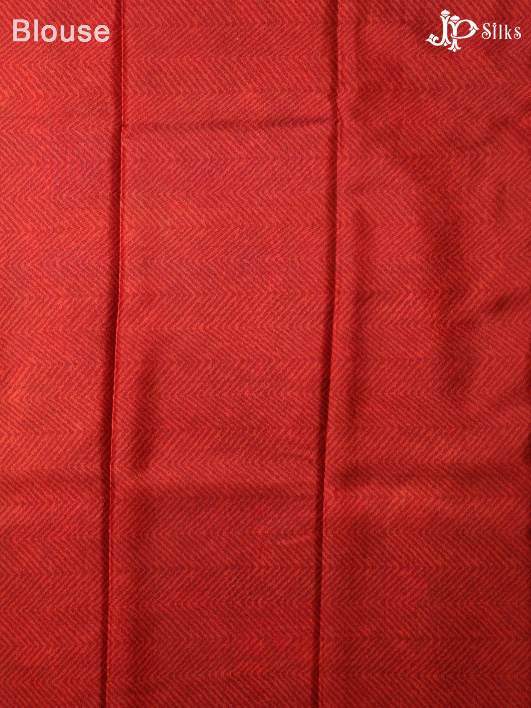Red and Blue Crepe Raw Silk Saree- E896 - View 2