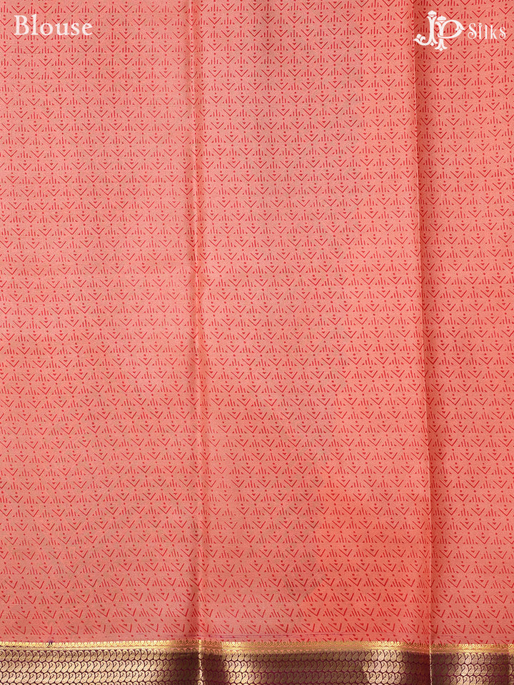 Multicolor Crepe Raw Silk Saree- E884 - View 2