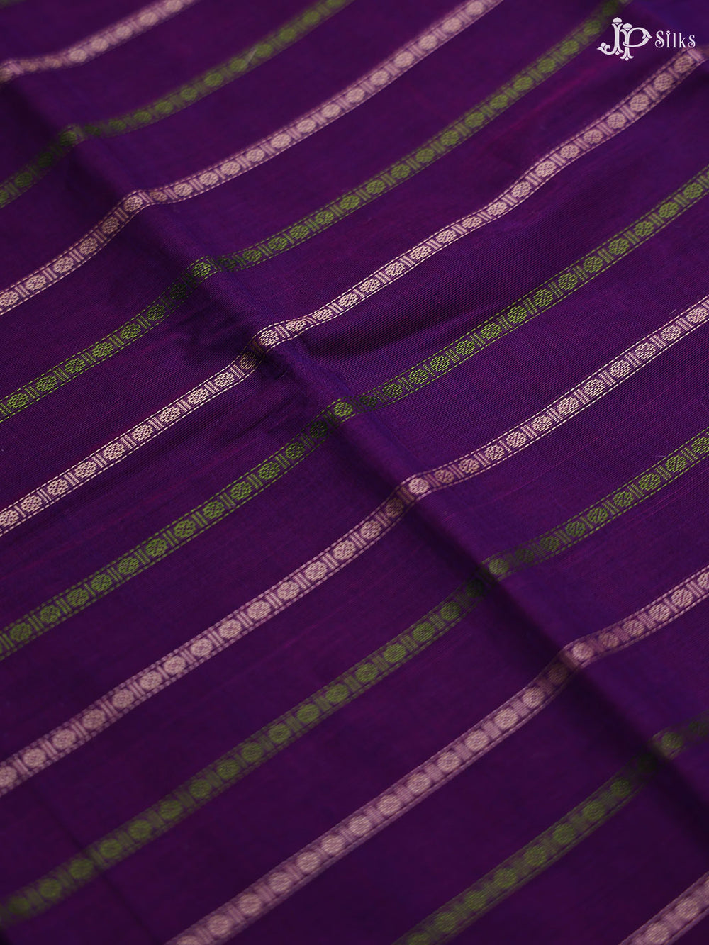 Purple Pure Kanchi Cotton Saree - D9765 - View 2