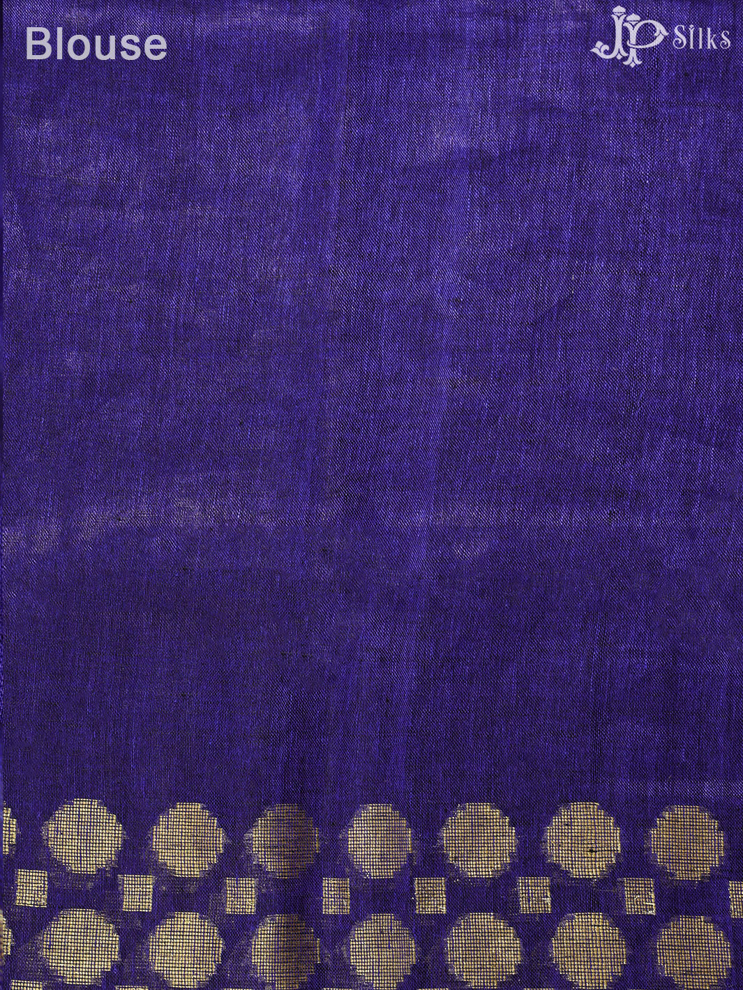 Violet and Gold Linen Fancy Saree - D8328 - View 5