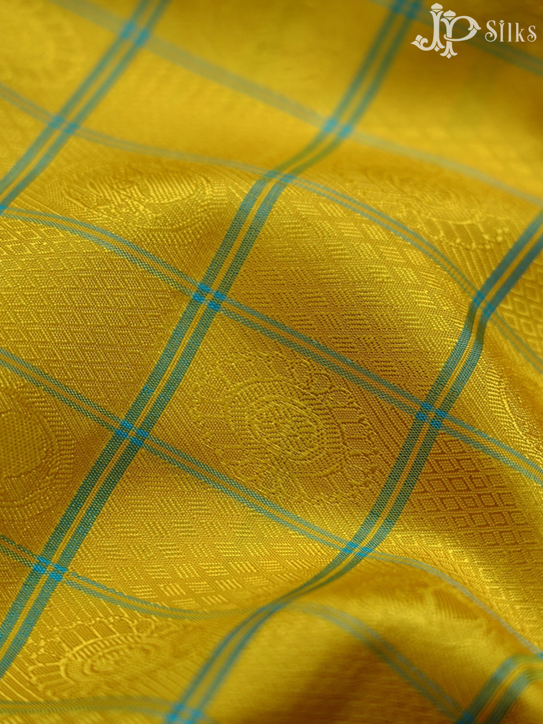 Yellow with Pink Kanchipuram Silk Saree - A932 - View 5