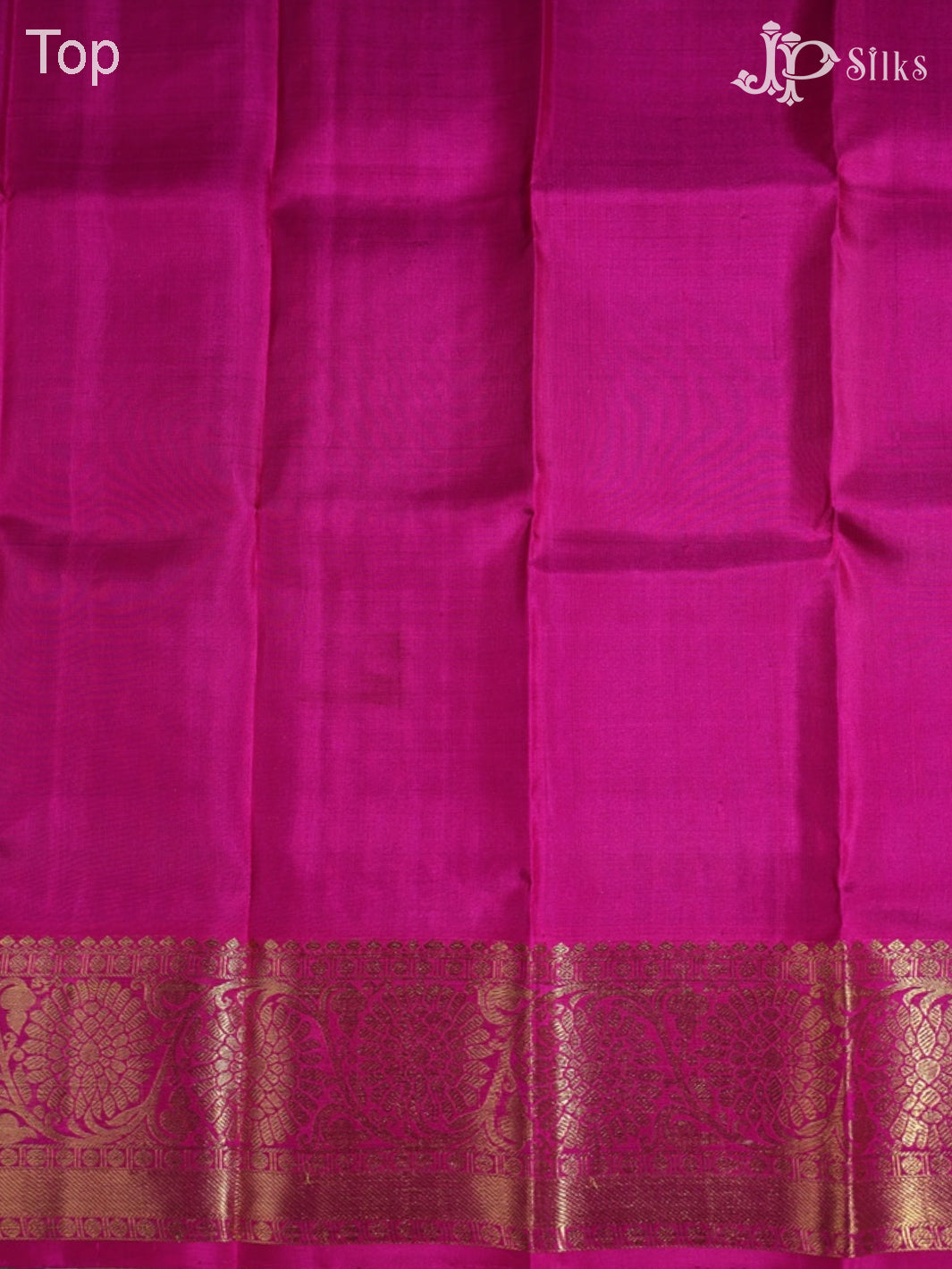 Ink Blue with Pink Pattu Pavadai - D5930 - View 3