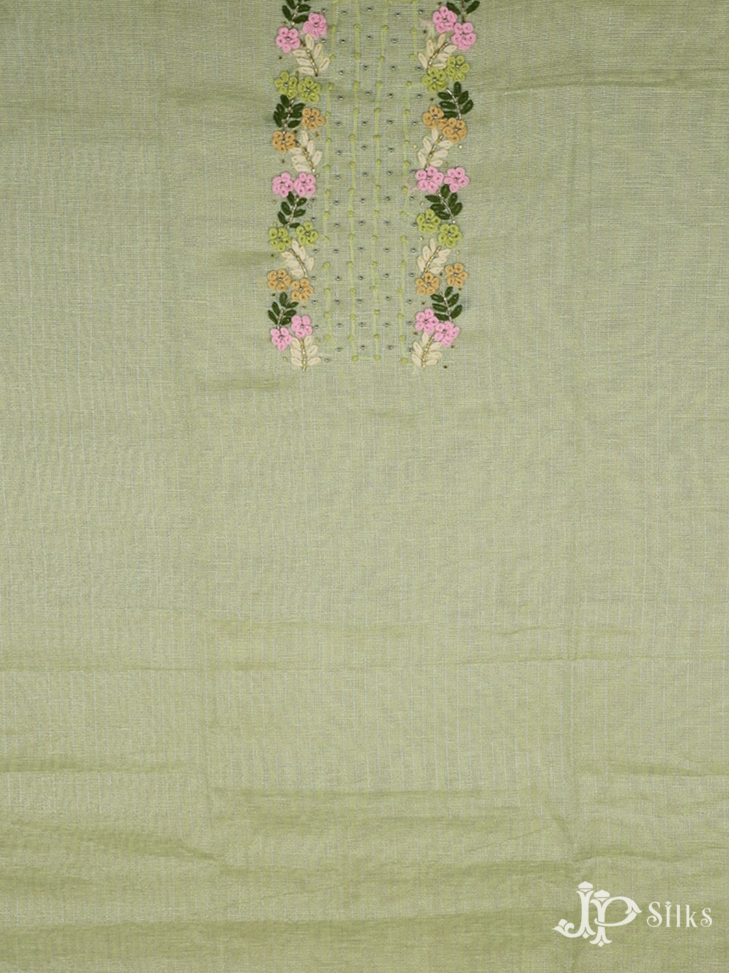 Pista Green Unstitched Chudidhar Material - E1848