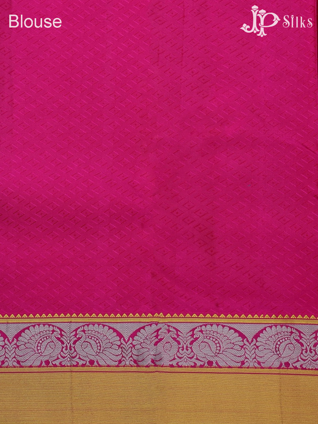 Teal Blue with Rani Pink Silk Saree - A3476 - View 6