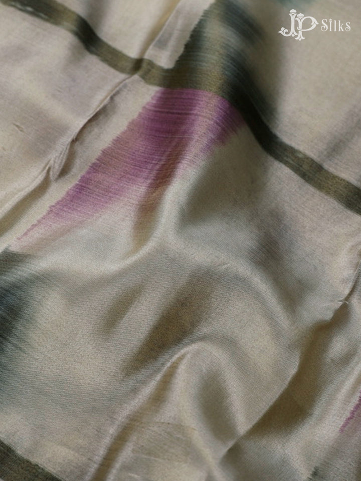 Grey Beige and Elephant Grey Art Silk Saree - F2921