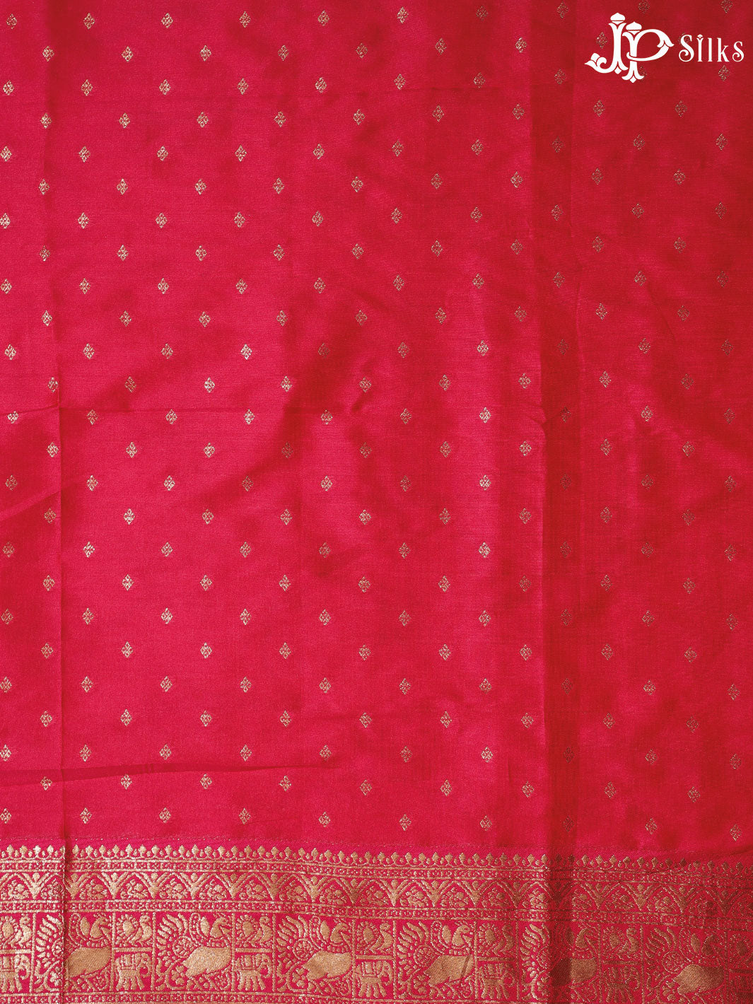 Beige and Rani Pink Semi banaras with Digital Prints Fancy Sarees - E3999 - View 2