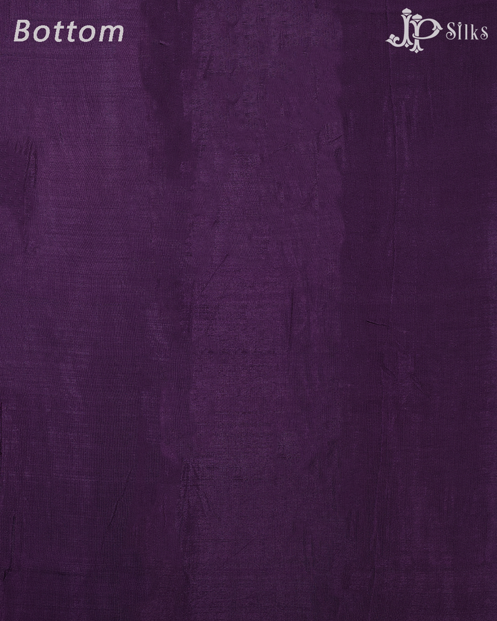 Deep Purple Chudithar Material with Thread Embroidery - E3463 - View 5