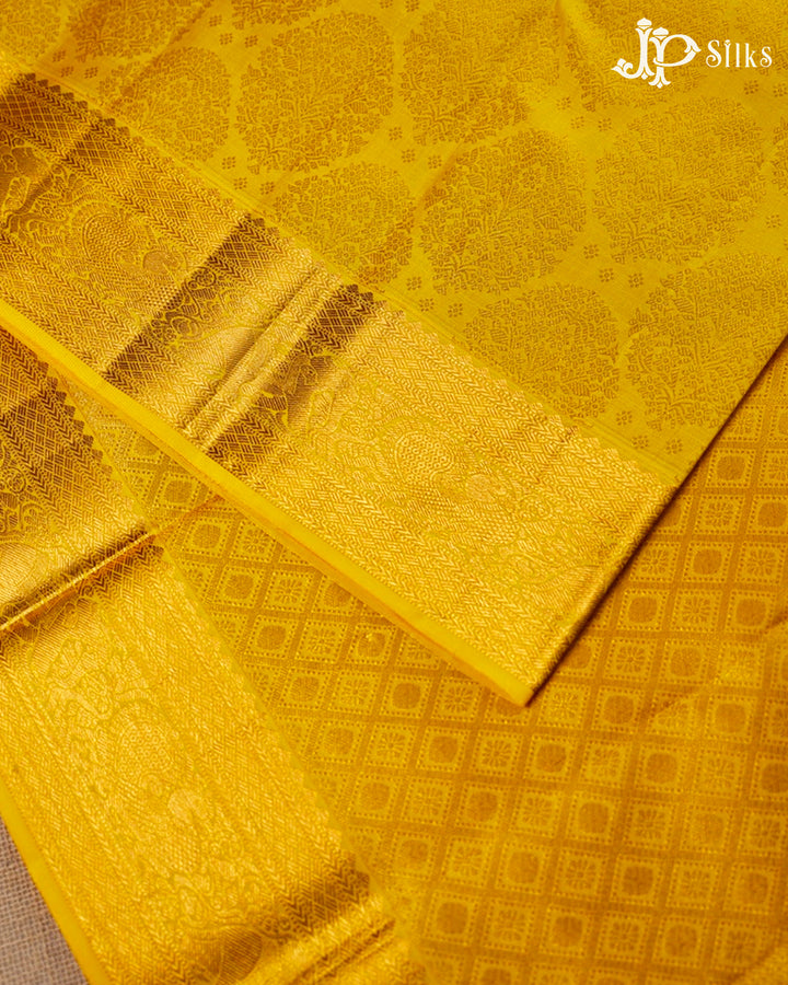 Yellow Kanchipuram Silk Saree - E5000