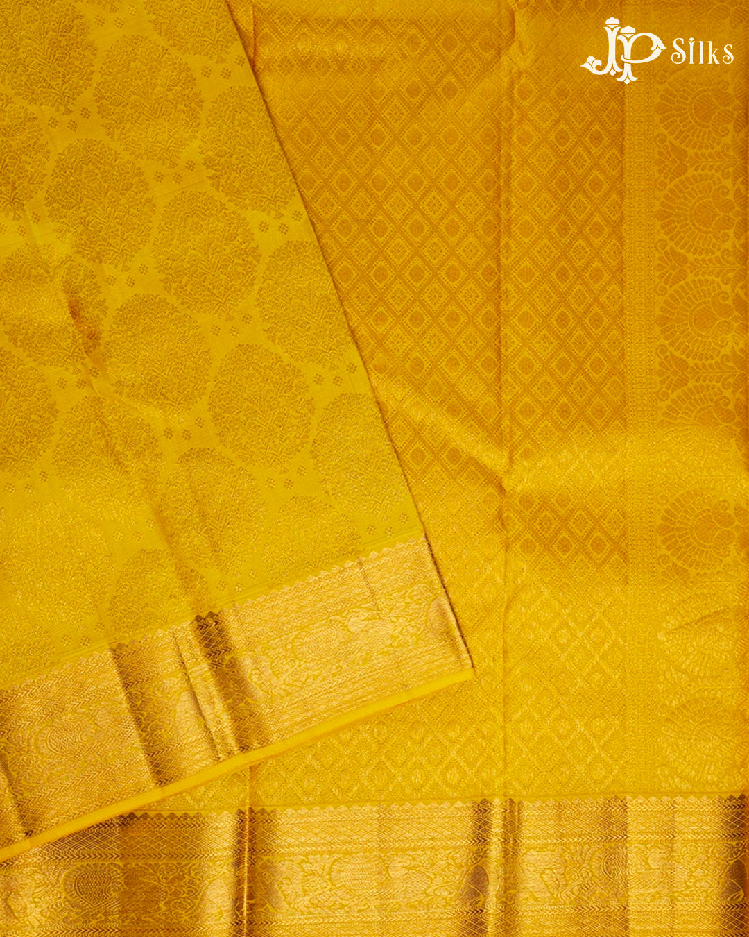 Yellow Kanchipuram Silk Saree - E5000