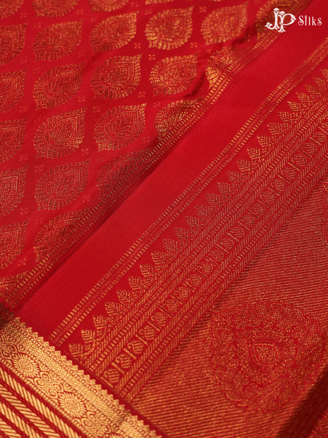 Red Kanchipuram Silk Saree - E4581 - View 6