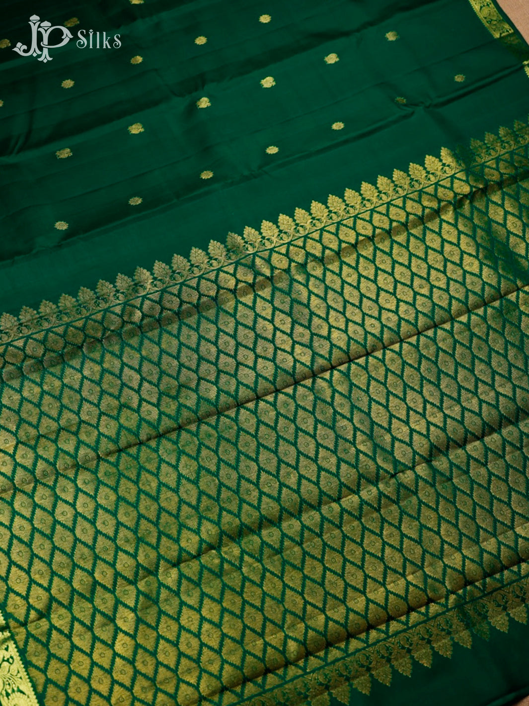 Bottle Green Kanchipuram Silk Saree - F3383