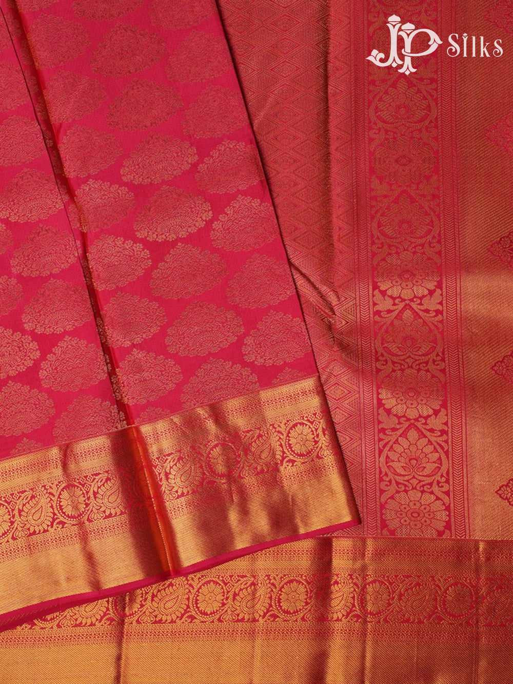 Reddish pink colour Kanchipuram Silk Saree - A5386 - View 2