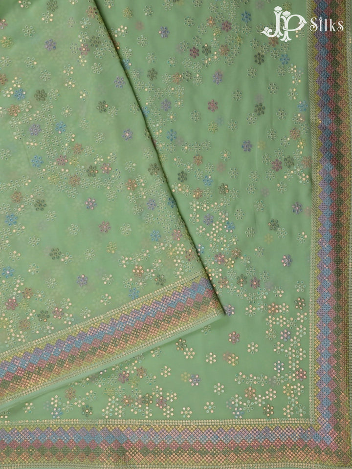 Light Green Designer Saree - E3124 - View 2