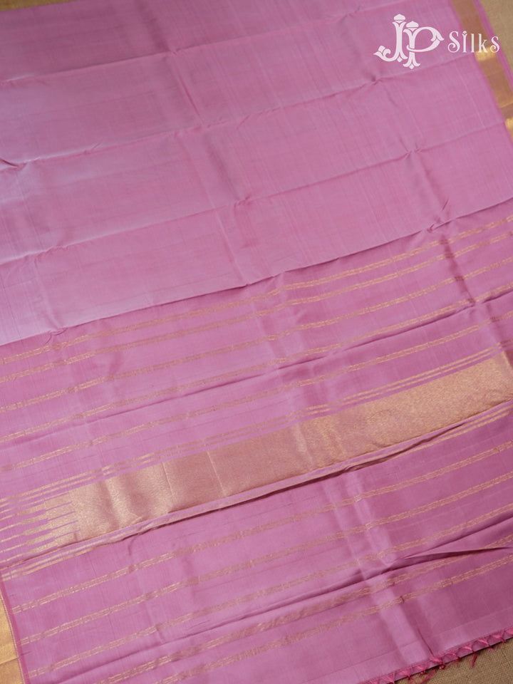 Baby Pink Kanchipuram Pure Silk Saree - F3489