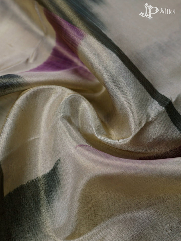 Grey Beige and Elephant Grey Art Silk Saree - F2921