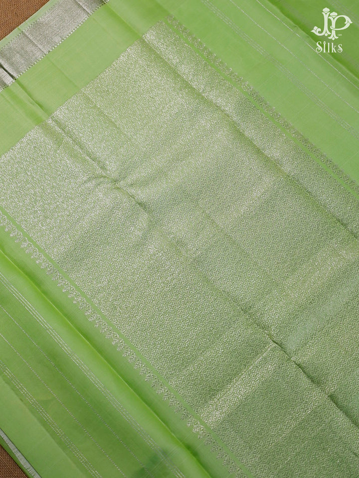 Pista Green Kanchipuram Silk Saree - D2214