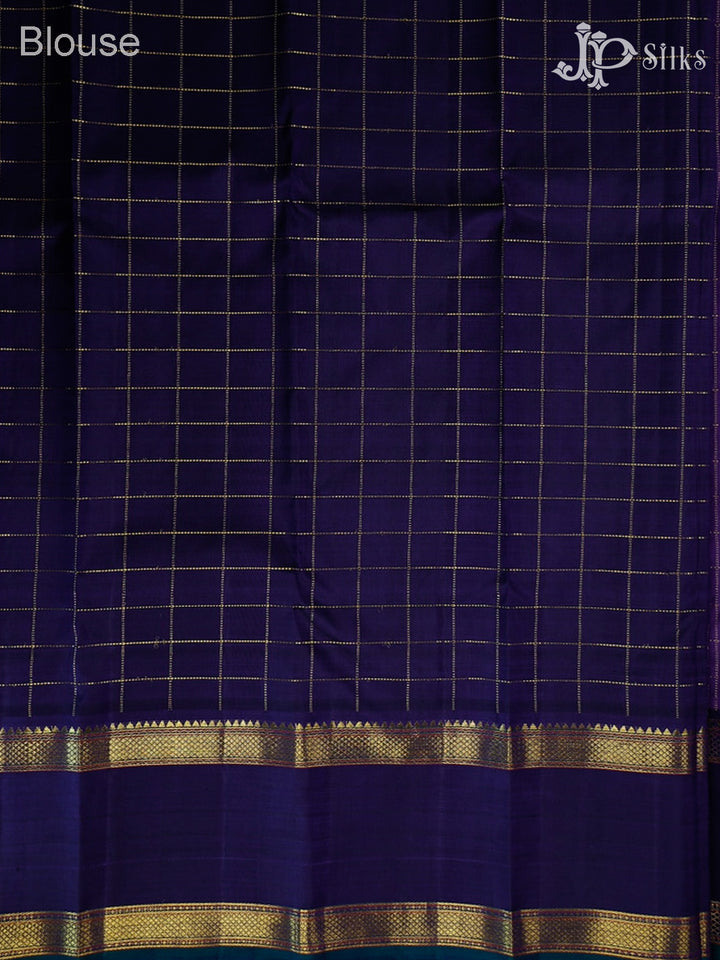 Lavender And Deep Violet Kanchipuram Silk Saree - F3376