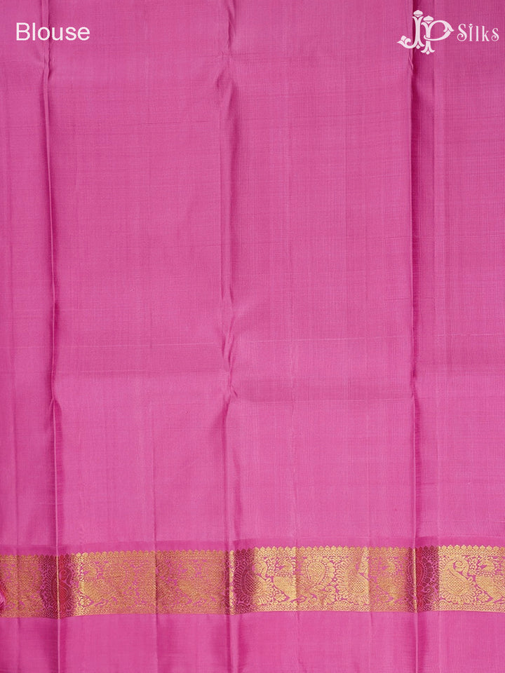 Navy Blue with Baby Pink Kanchipuram Silk Saree - F2347 - View 7