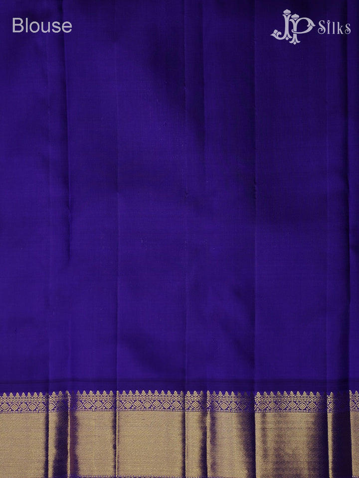 Ramar Blue with Violet Kanchipuram Silk Saree - A1298 - View 7