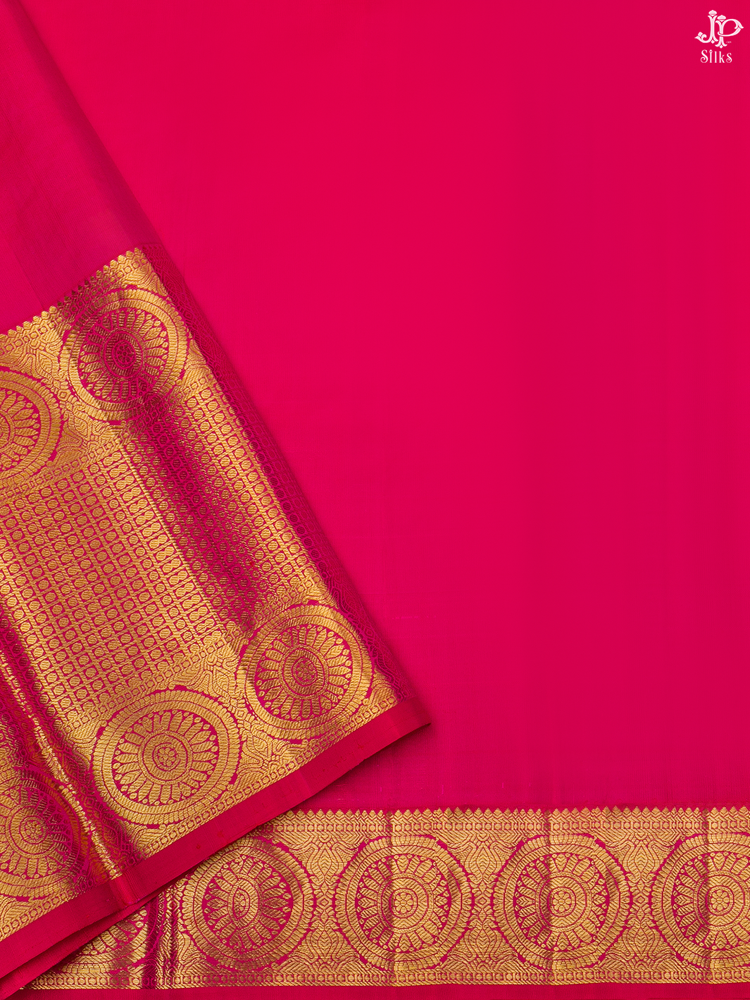 Cream and Reddish Pink Kanchipuram Silk Saree - A7235 - View 4