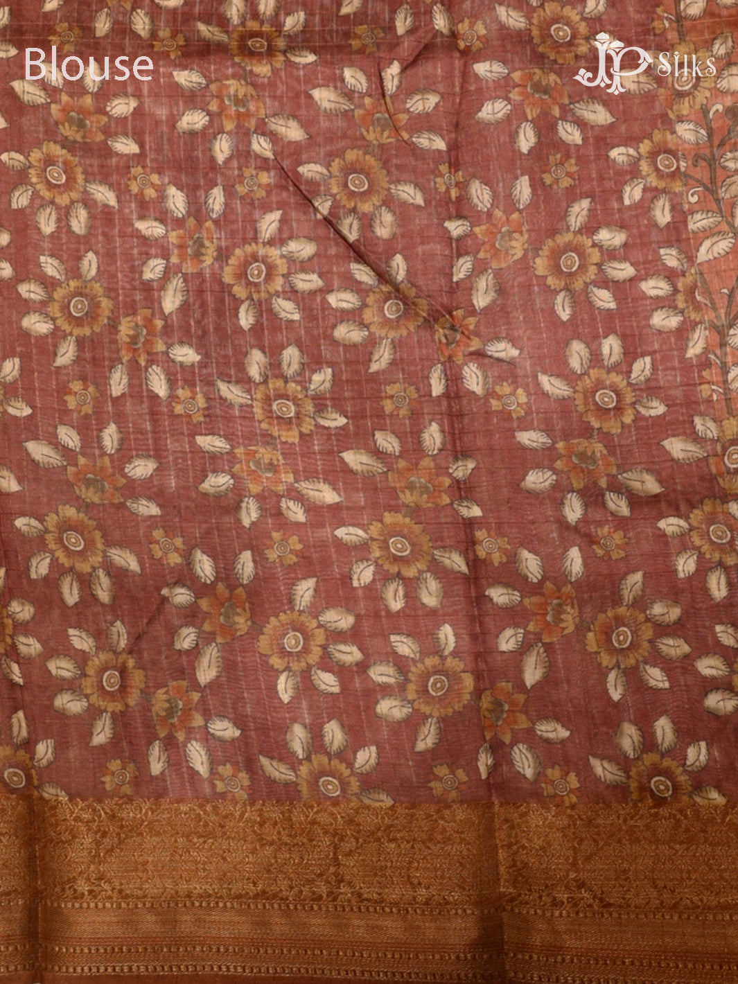Brown Silk Mix Saree - E1643-view4