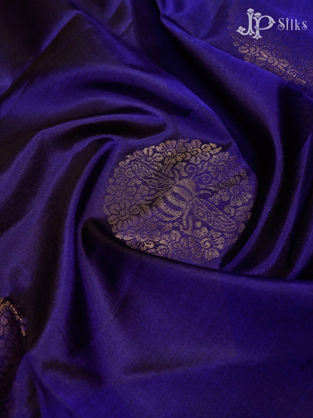 Ink & Electric Blue Soft Silk Saree - E5110-view3