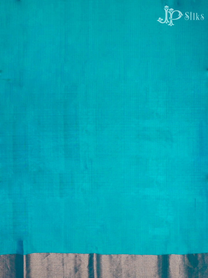 Ink & Electric Blue Soft Silk Saree - E5110-view6