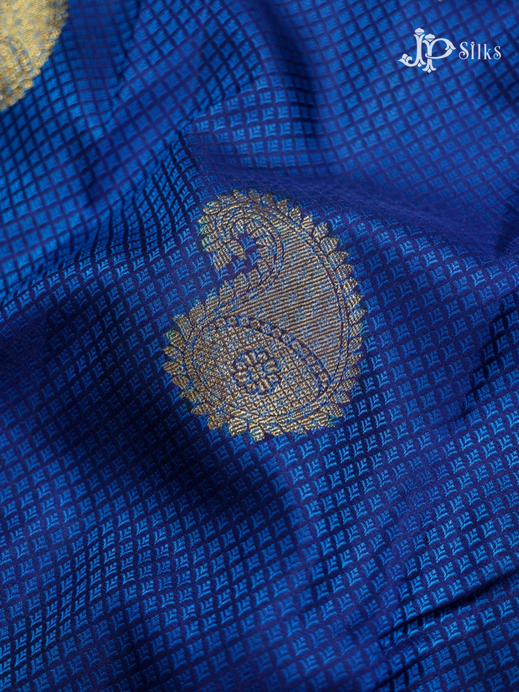 Navy blue & ink blue Kanchipuram Silk Saree - A2628-view3