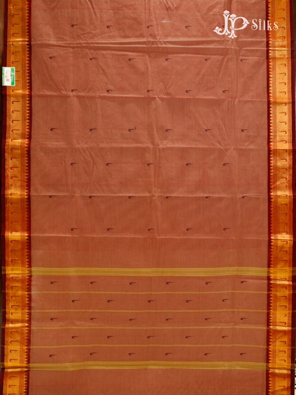 Clay Orange Theni Cotton Saree - G744 - view2
