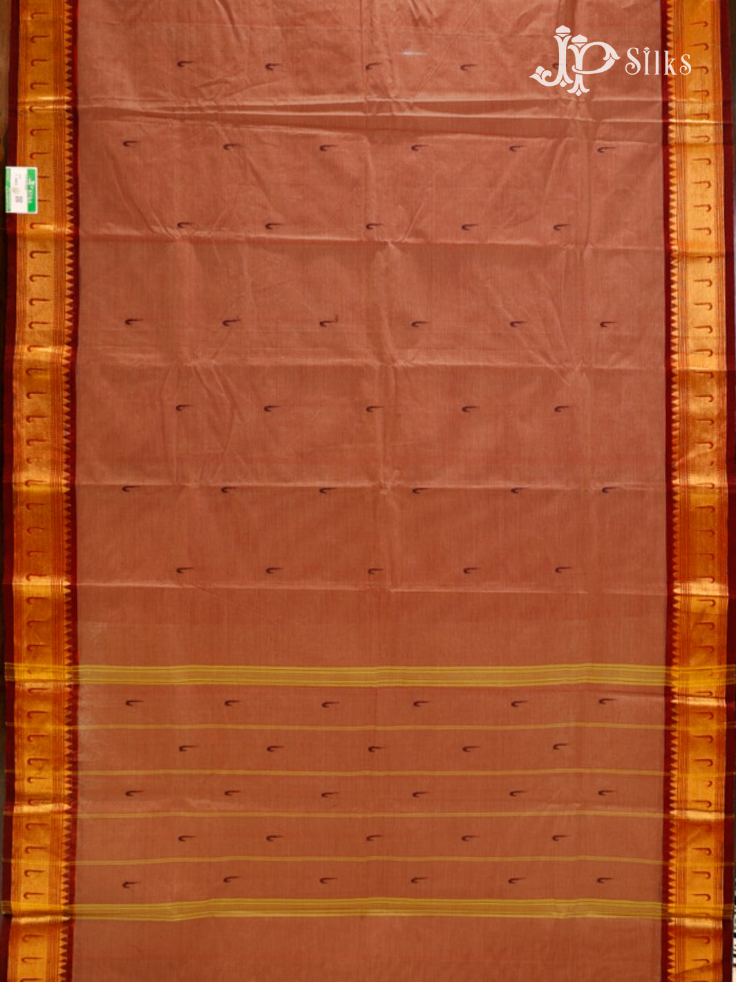Clay Orange Theni Cotton Saree - G744 - view2