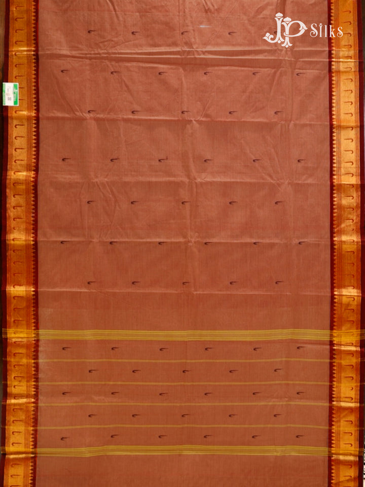 Clay Orange Theni Cotton Saree - G744 - view2