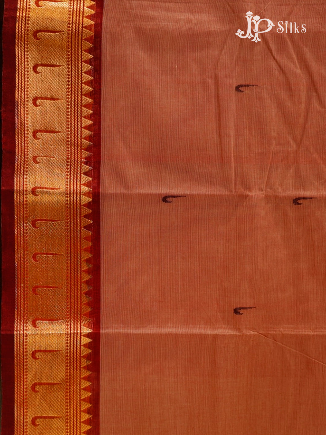 Clay Orange Theni Cotton Saree - G744- view3 