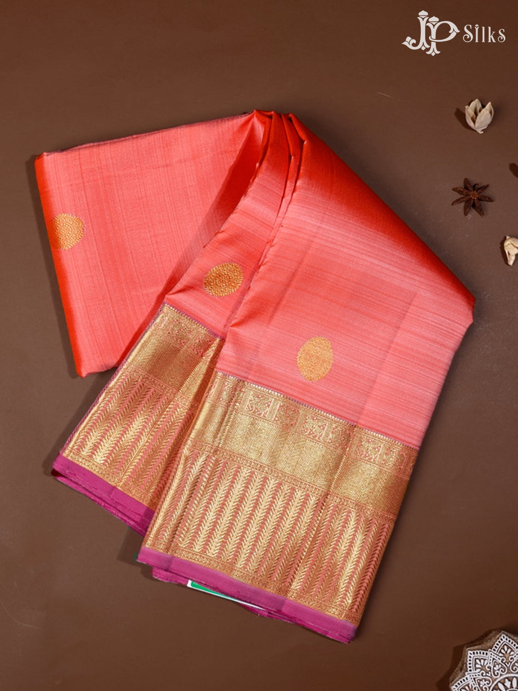 Baby Pink & Lavender Kanchipuram Silk Saree - G831-view1