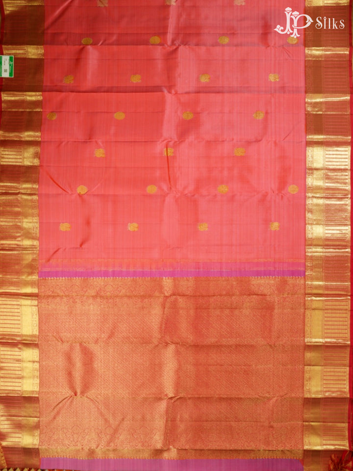 Baby Pink & Lavender Kanchipuram Silk Saree - G831-view6