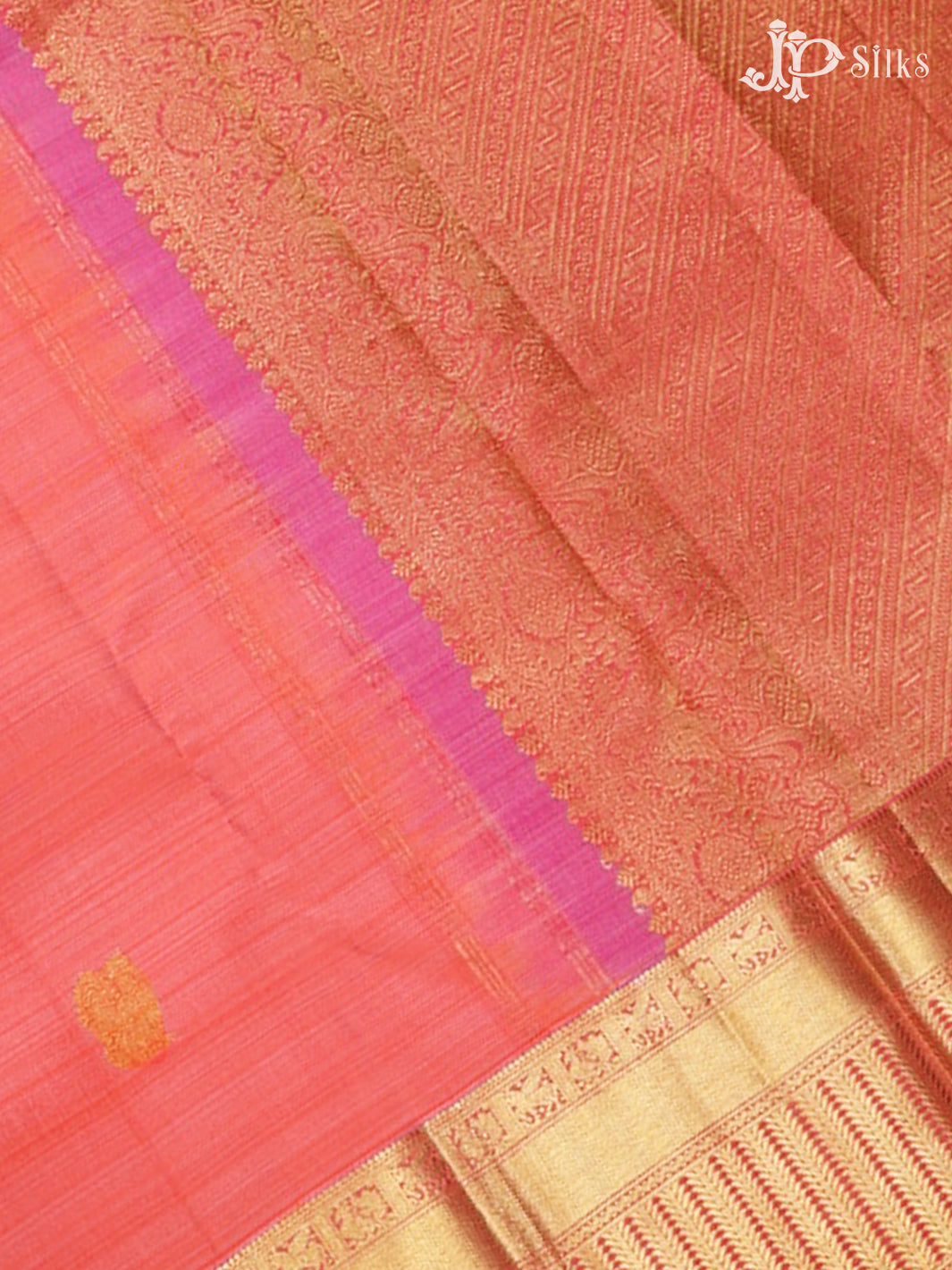 Baby Pink & Lavender Kanchipuram Silk Saree - G831-view7