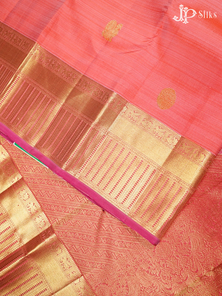 Baby Pink & Lavender Kanchipuram Silk Saree - G831-view3