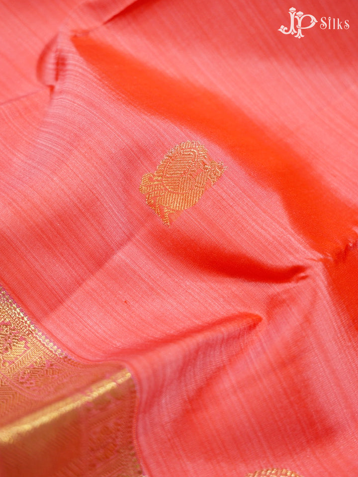 Baby Pink & Lavender Kanchipuram Silk Saree - G831-view5