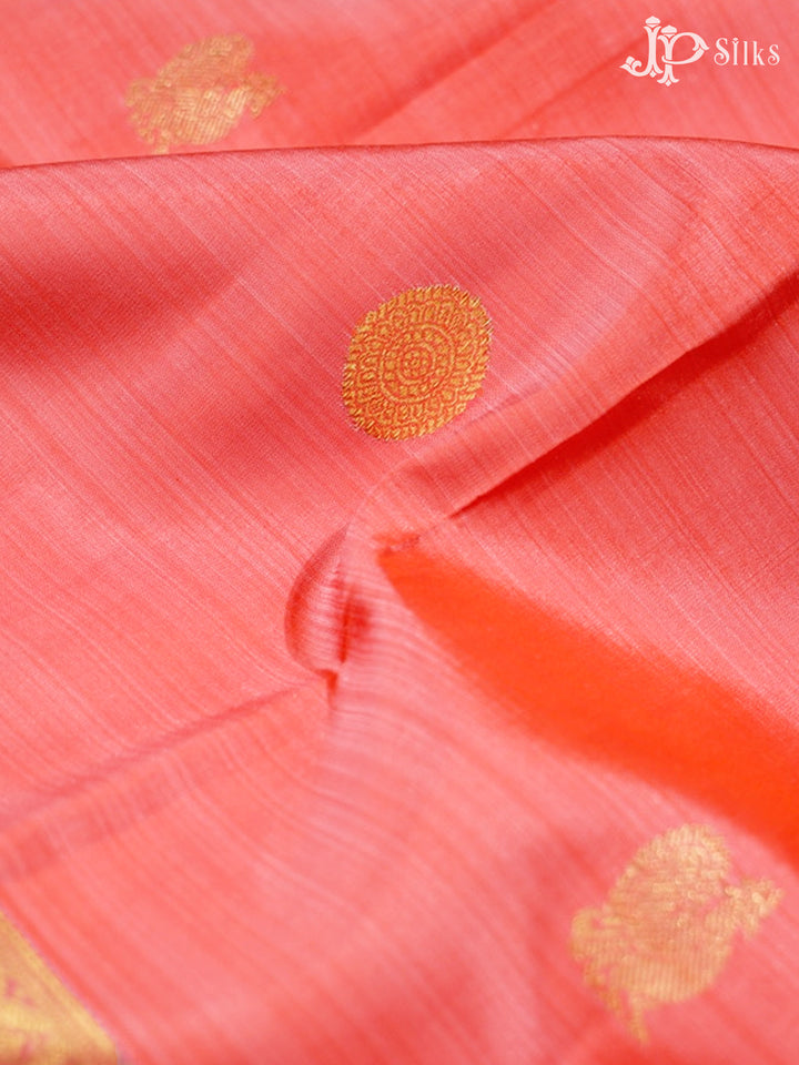 Baby Pink & Lavender Kanchipuram Silk Saree - G831-view4